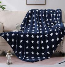 Fleece Throw Fleece Blanket- Blue Star